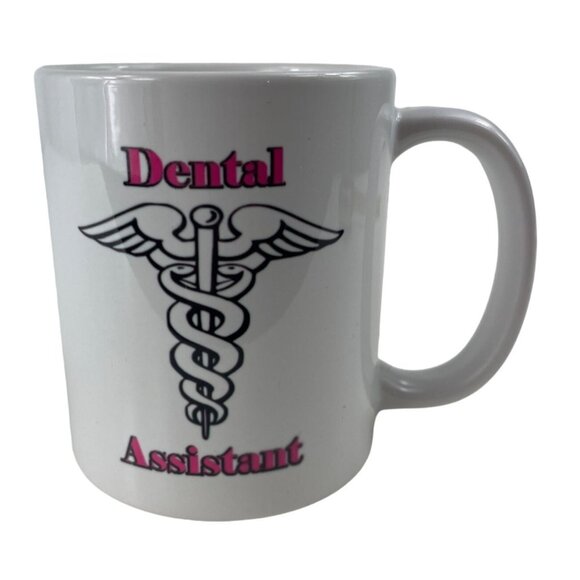 Unmarked Other - Dental Assistant White & Pink Ceramic Coffee Mug Cup
